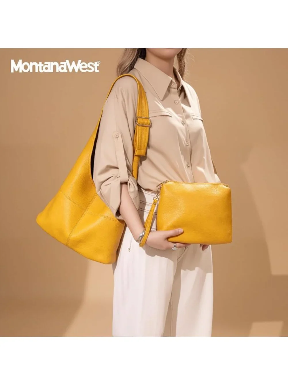 Vegan Leather Hobo Purse for Women | Soft Slouchy Shoulder Bag with Wristlet